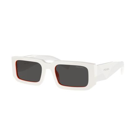 Prada Mannelijk Sunglass PR 06YS - Framekleur: Talc/Orange, Lenskleur: Donkergrijs