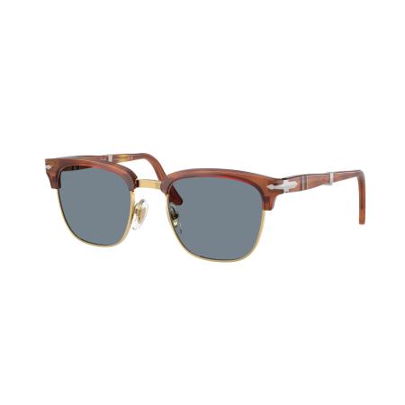 Persol Unisex Sunglass PO3375S - Framekleur: Terra Di Siena, Lenskleur: Lichtblauw