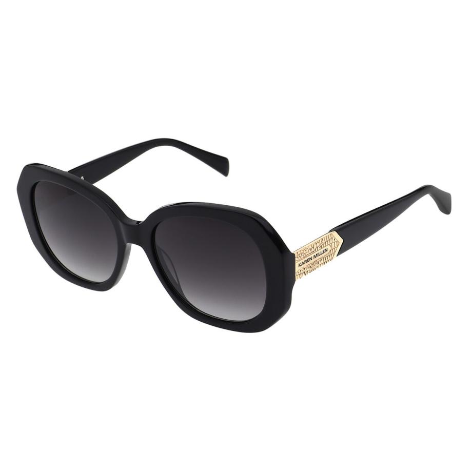 Karen Millen KM5063 1 Zwart Dames Zonnebril