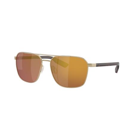 Costa Mannelijk Sunglass 6S4003 Wader - Framekleur: Goud, Lenskleur: Goud Gespiegeld