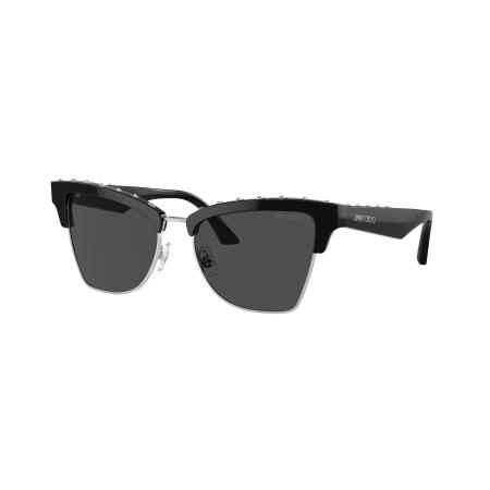 Jimmy Choo Vrouwelijk Sunglass JC5014 - Framekleur: Zwart/Zilver, Lenskleur: Donkergrijs