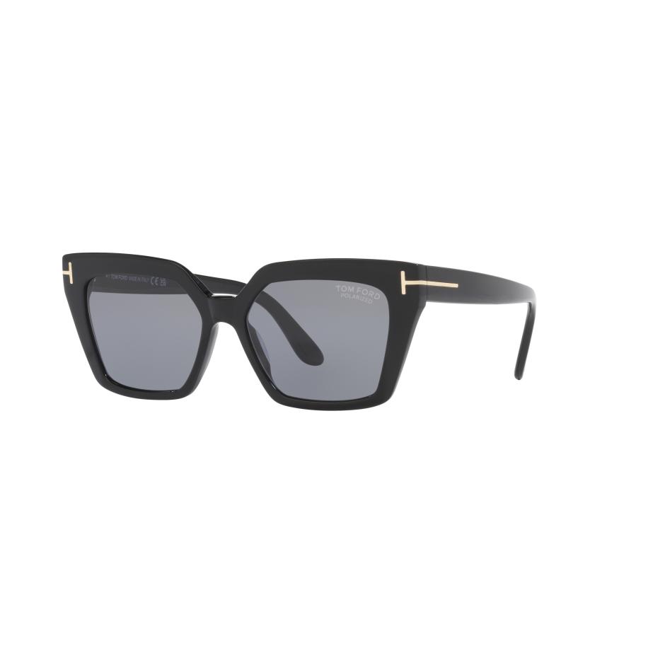 Tom Ford Vrouwelijk Sunglass Winona - Framekleur: Zwart glanzend, Lenskleur: Grijs Polarized Grijs