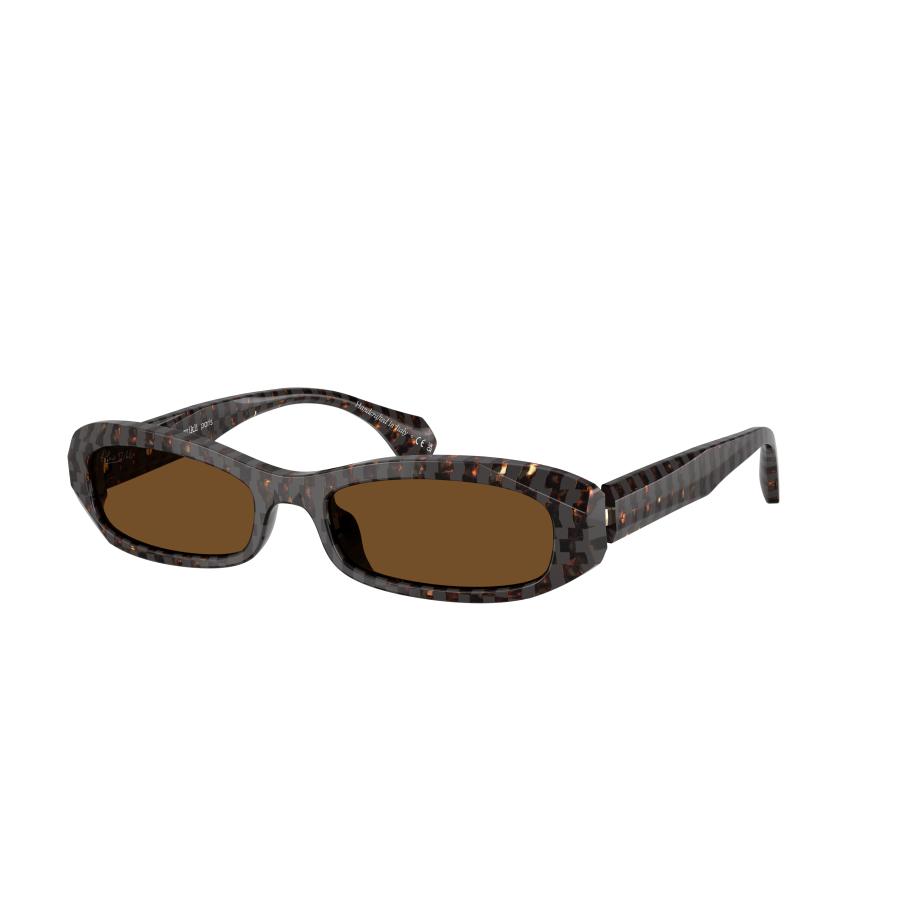 Alain Mikli Vrouwelijk Sunglass A05512 - Framekleur: New Damier bruin donkergrijs, Lenskleur: Polar bruin Grijs