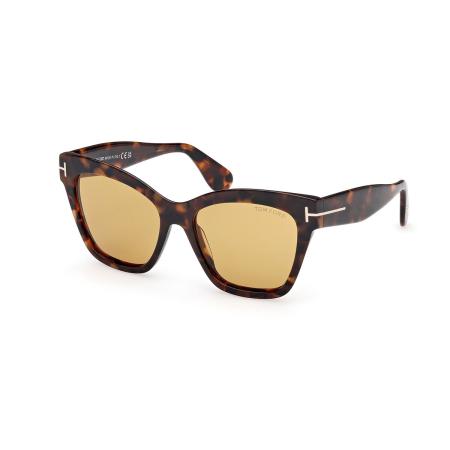 Tom Ford FT1217 ELVIRA 52E Tortoiseshell Dames Zonnebril