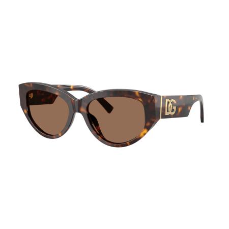Dolce&Gabbana Vrouwelijk Sunglass DG4514 - Framekleur: Havana, Lenskleur: Donkerbruin