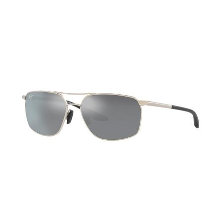 Maui Jim Mannelijk Sunglass Puu Kukui - Framekleur: Zilver, Lenskleur: Neutral Grey Polarized
