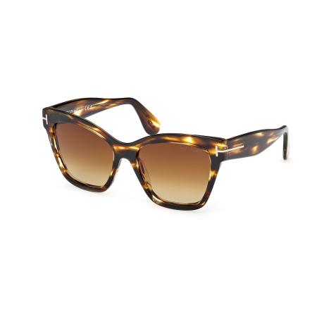 Tom Ford FT1217 ELVIRA 55F Tortoiseshell Dames Zonnebril