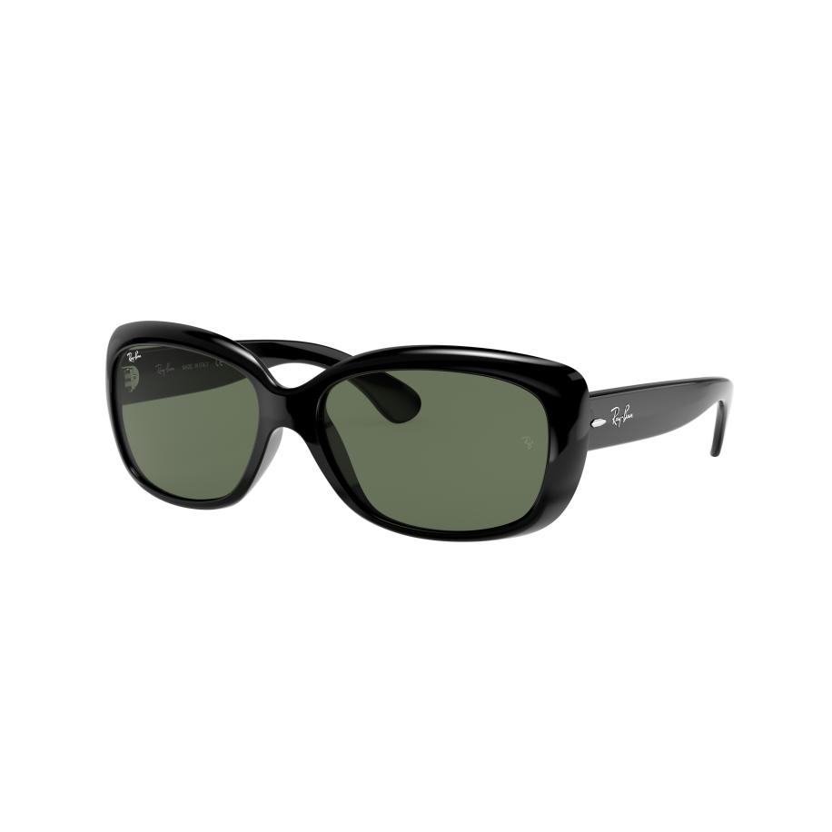 Ray-Ban Vrouwelijk Sunglass RB4101 Jackie Ohh - Framekleur: Zwart, Lenskleur: Donkergroen Groen