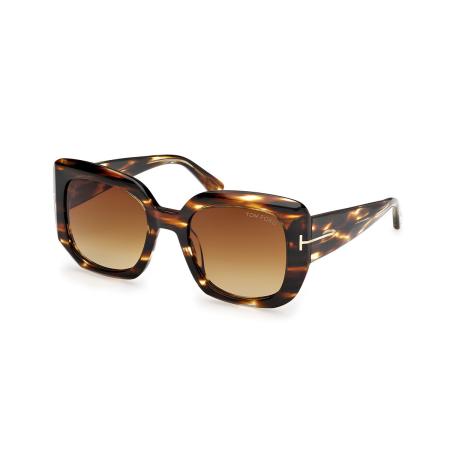Tom Ford FT1220 CARLA-02 55F Tortoiseshell Dames Zonnebril