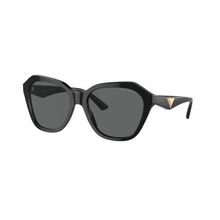 Emporio Armani Vrouwelijk Sunglass EA4221 - Framekleur: Glanzend zwart, Lenskleur: Donkergrijs