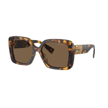 Miu Miu Vrouwelijk Sunglass MU 10YS - Framekleur: Honing Havana, Lenskleur: Donkerbruin