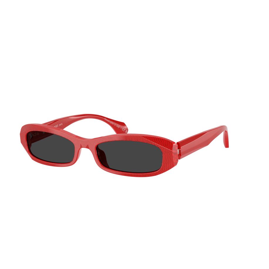 Alain Mikli Vrouwelijk Sunglass A05512 - Framekleur: Nieuw pointillé rouge, Lenskleur: Polar zwart Zwart