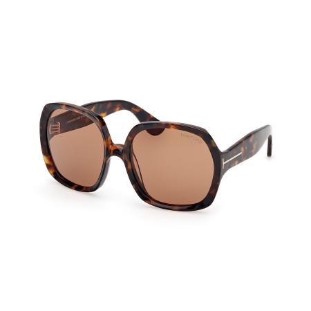 Tom Ford FT1221 SAFFRON 52E Tortoiseshell Dames Zonnebril