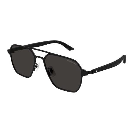 Montblanc MB0360S Aziatische pasvorm 001 Zwart Heren Zonnebril