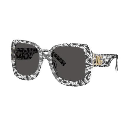 Dolce&Gabbana Vrouwelijk Sunglass DG4513 - Framekleur: Zwart kant, Lenskleur: Donkergrijs