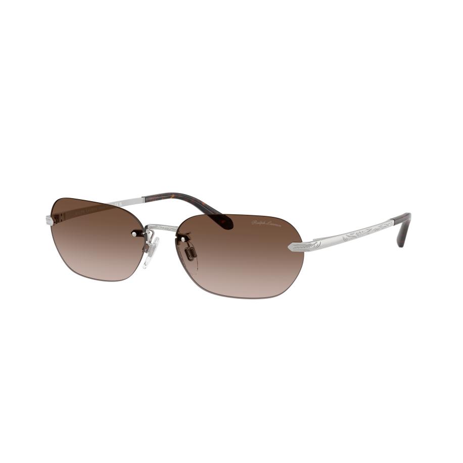 Ralph Lauren Vrouwelijk Sunglass RL7089 - Framekleur: Glanzend Zilver, Lenskleur: Gradiënt bruin Bruin