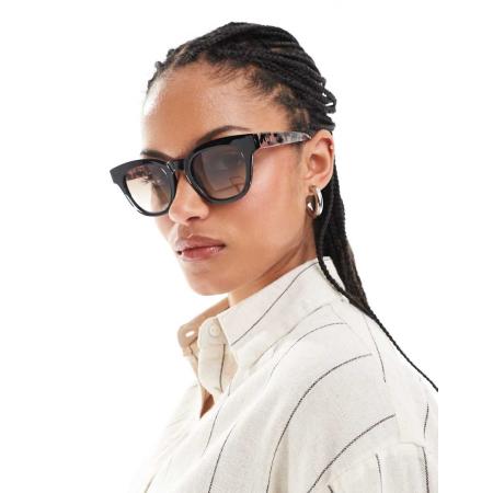 AIRE Dorado Ronde zonnebril in zwart en tortoise-Bruin