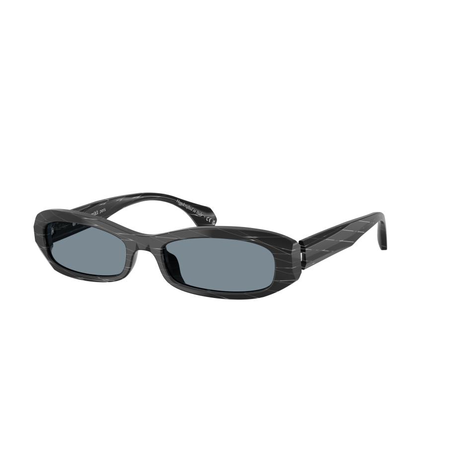 Alain Mikli Vrouwelijk Sunglass A05512 - Framekleur: Zwart ruit, Lenskleur: Polar Blauw Grijs