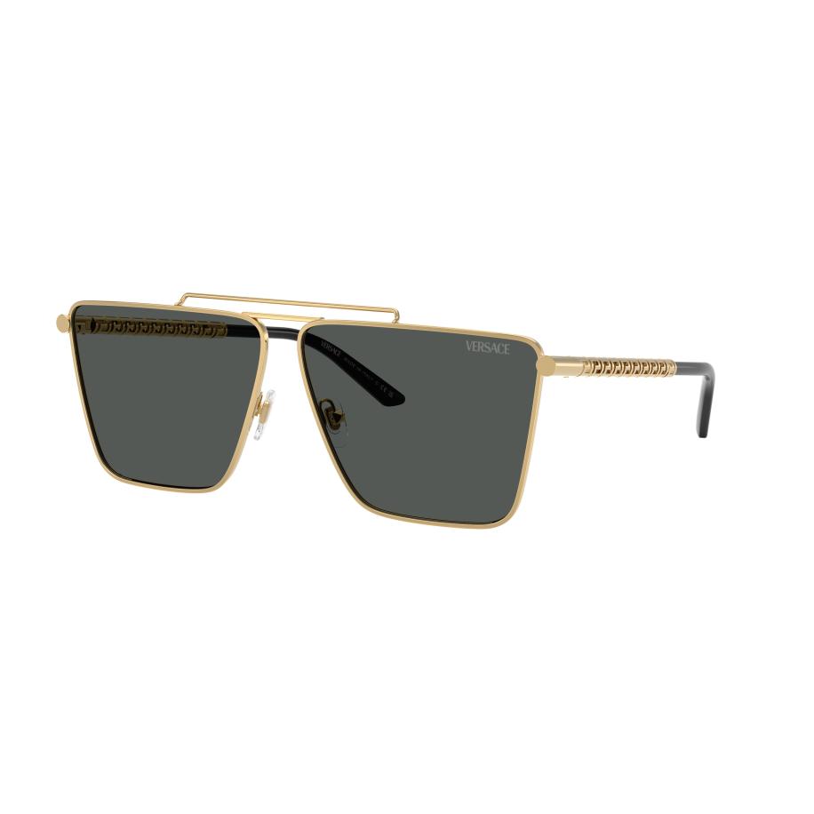 Versace Mannelijk Sunglass VE2266 - Framekleur: Goud, Lenskleur: Donkergrijs Grijs