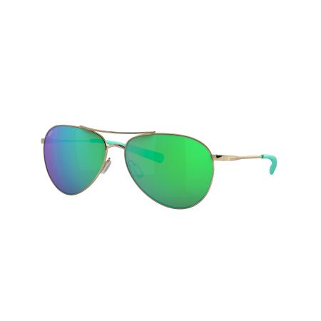 Costa Vrouwelijk Sunglass 6S6003 Piper - Framekleur: Glanzend goud, Lenskleur: Groen gespiegeld