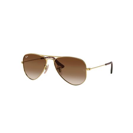Ray-Ban Unisex Sunglass RB9506S Aviator Kids - Framekleur: Arista goud, Lenskleur: Bruin