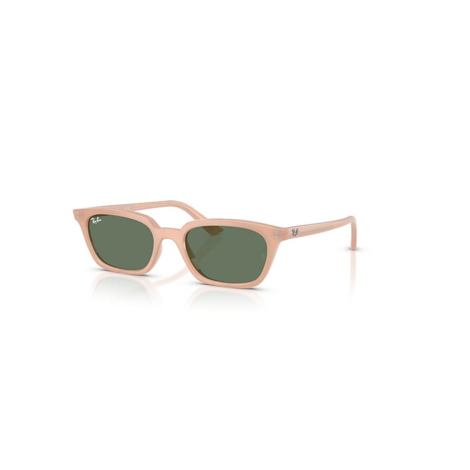 Ray-Ban Zaya Bio-based zonnebril Bewolkt Natuurlijk Roze montuur Groen glazen 50-19 Multicolor