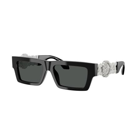 Versace Vrouwelijk Sunglass VE4484BU - Framekleur: Zwart, Lenskleur: Donkergrijs