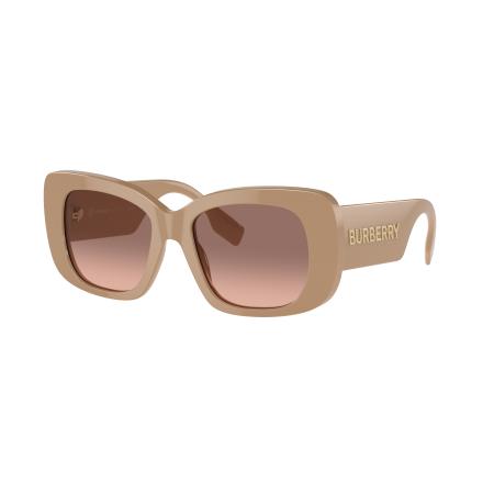 Burberry Vrouwelijk Sunglass BE4410 - Framekleur: Beige, Lenskleur: Roze gradiënt donkerbruin