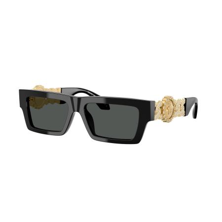Versace Vrouwelijk Sunglass VE4484BU - Framekleur: Zwart, Lenskleur: Donkergrijs