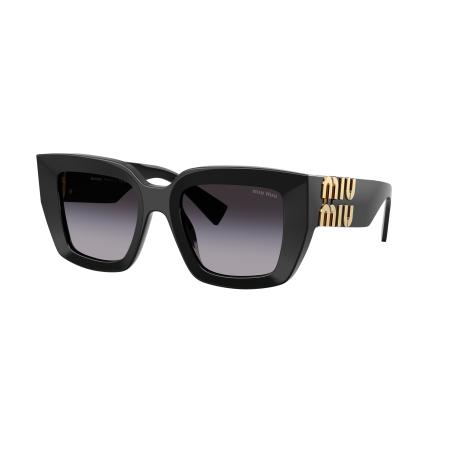 Miu Miu Vrouwelijk Sunglass MU B05S - Framekleur: Zwart, Lenskleur: Gradiënt grijs