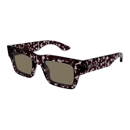 Alexander McQueen AM0508S 002 Tortoiseshell Heren Zonnebril