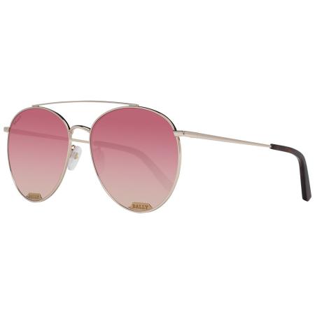 Bally BY0016D Aziatische pasvorm 28T Rose-Goud Dames Zonnebril