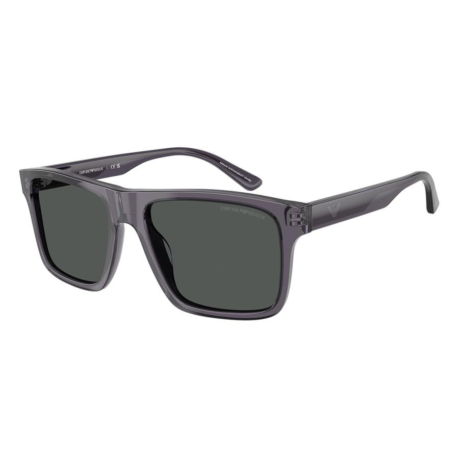 Emporio Armani EA4232F Aziatische pasvorm 610687 Grijs Heren Zonnebril
