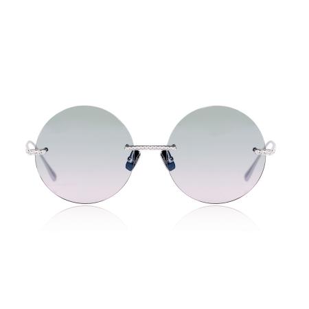 Anna-Karin Karlsson CRYSTAL NEST - ROUND Wit Goud Blush Zilver Dames Zonnebril