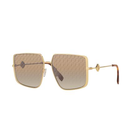 Fendi Vrouwelijk Sunglass Fe40148U - Framekleur: Lichtgoud, Lenskleur: Grijs Gradiënt