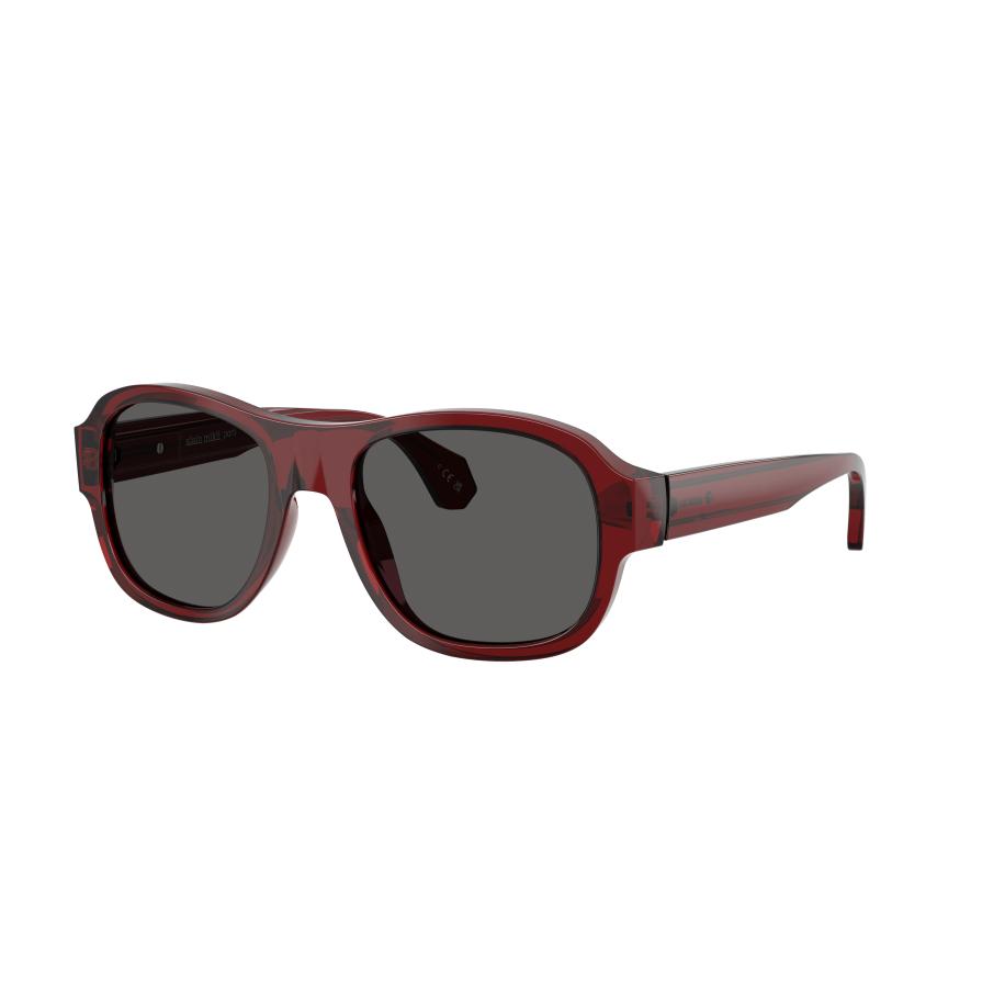 Alain Mikli Unisex Sunglass A05519 - Framekleur: Transparant bordeaux, Lenskleur: Donkergrijs Grijs