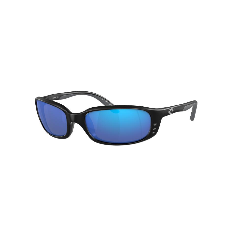 Costa Mannelijk Sunglass 6S9017 Brine - Framekleur: Matzwart, Lenskleur: Blauw gespiegeld Blauw