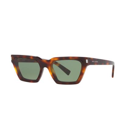 Saint Laurent Vrouwelijk Sunglass SL 633 - Framekleur: Tortoise, Lenskleur: Groen