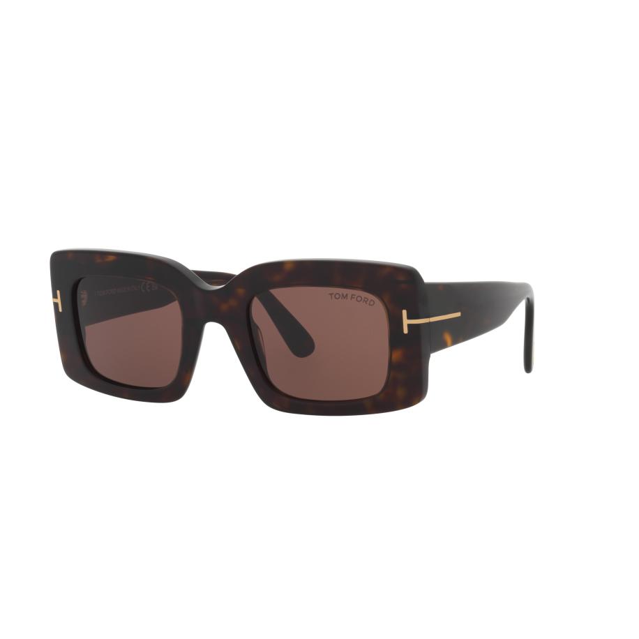 Tom Ford Vrouwelijk Sunglass Brigitta - Framekleur: Tortoise zwart, Lenskleur: Bruin Bruin