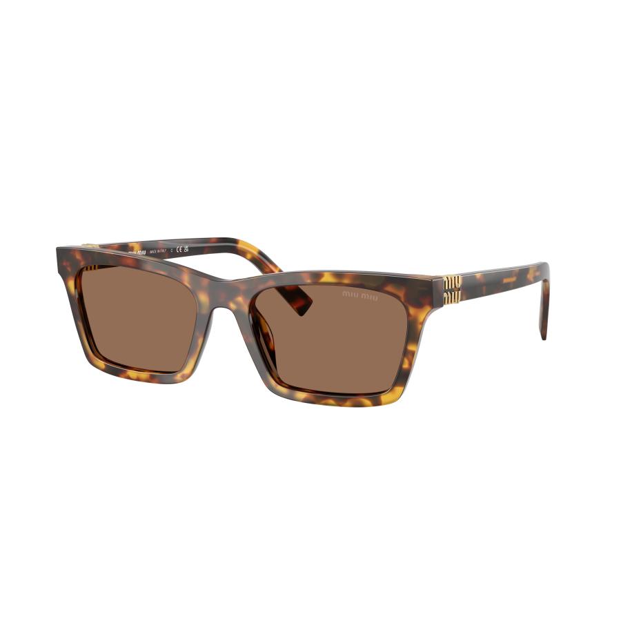 Miu Miu Vrouwelijk Sunglass MU A05S - Framekleur: Honing Havana, Lenskleur: Donkerbruin Bruin