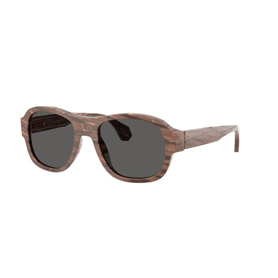 Alain Mikli Unisex Sunglass A05519 - Framekleur: Bronzen ruit, Lenskleur: Donkergrijs Grijs