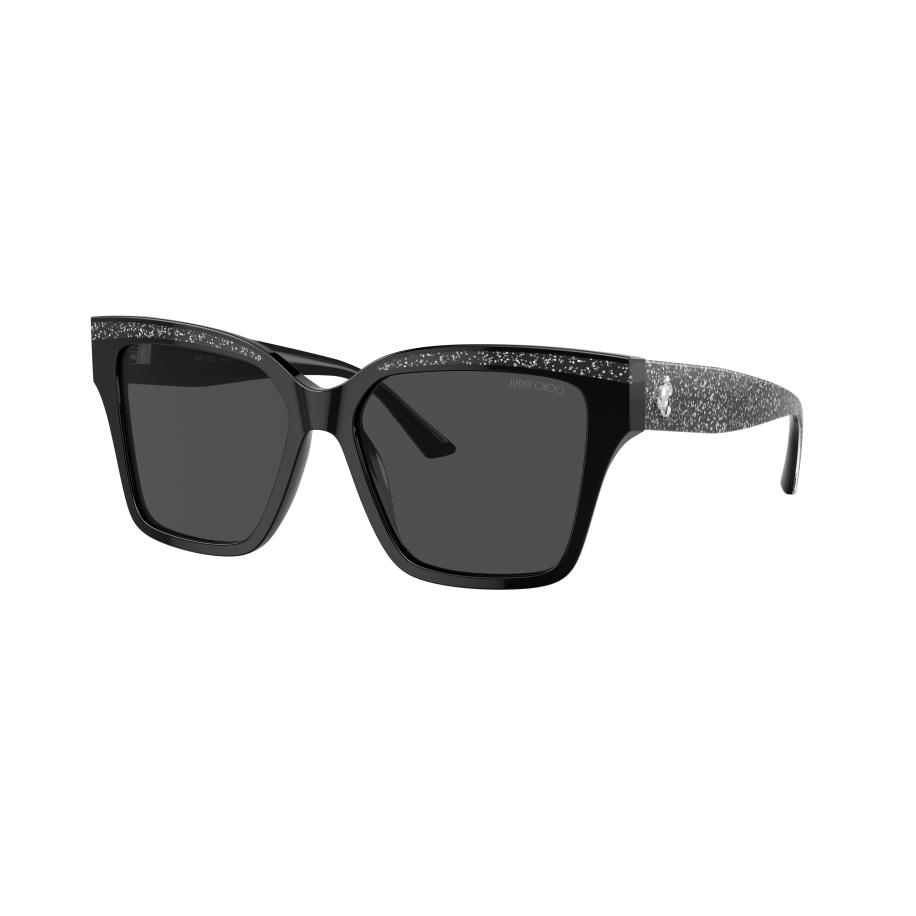 Jimmy Choo Vrouwelijk Sunglass JC5003 - Framekleur: Zwart glitter, Lenskleur: Donkergrijs Grijs