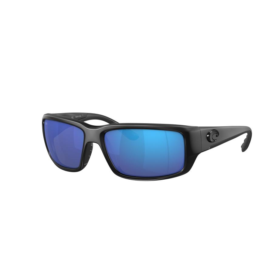 Costa Mannelijk Sunglass 6S9006 Fantail - Framekleur: Black-out, Lenskleur: Blauw gespiegeld Blauw
