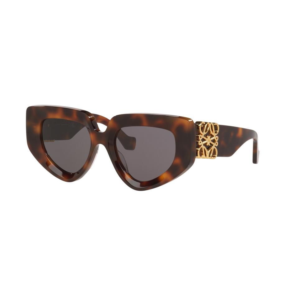 Loewe Vrouwelijk Sunglass Anagram LW40154U - Framekleur: Tortoise zwart, Lenskleur: Grijs Grijs