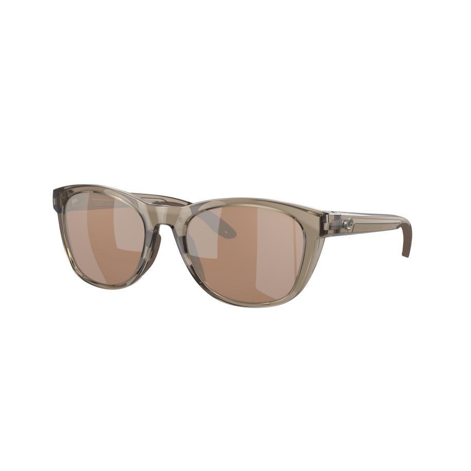 Costa Vrouwelijk Sunglass 6S9108 Aleta - Framekleur: Taupe Crystal, Lenskleur: Koper zilver gespiegeld Multicolor