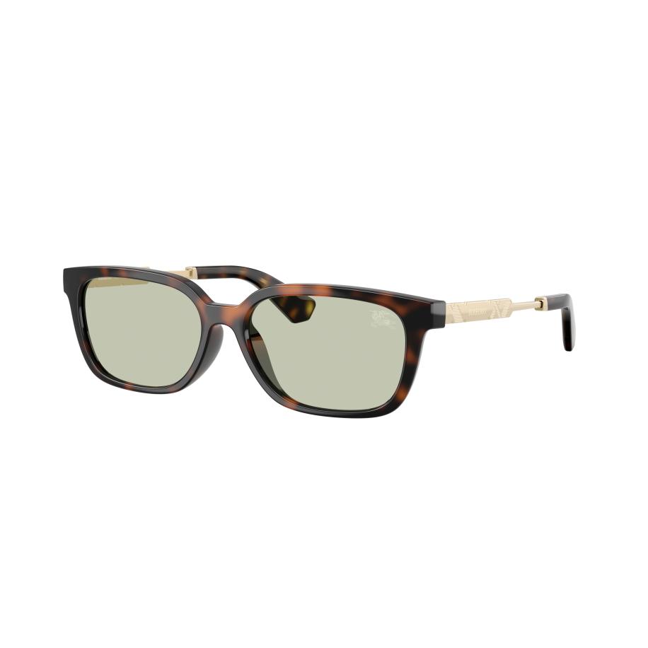 Burberry Vrouwelijk Sunglass BE4481D - Framekleur: Donker Havana, Lenskleur: Lichtgroen Groen