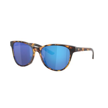 Costa Vrouwelijk Sunglass 6S2012 Catherine - Framekleur: Tortoise, Lenskleur: Blauw gespiegeld
