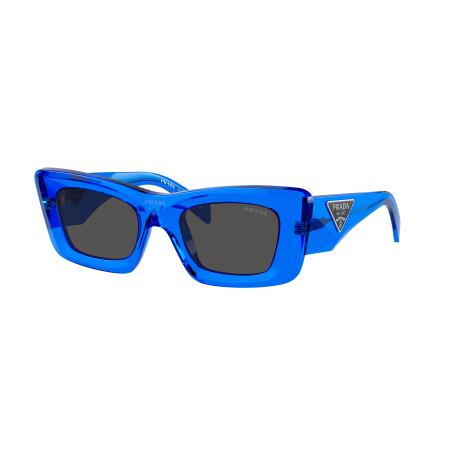 Prada Vrouwelijk Sunglass PR 13ZS - Framekleur: Kristal elektrisch blauw, Lenskleur: Donkergrijs