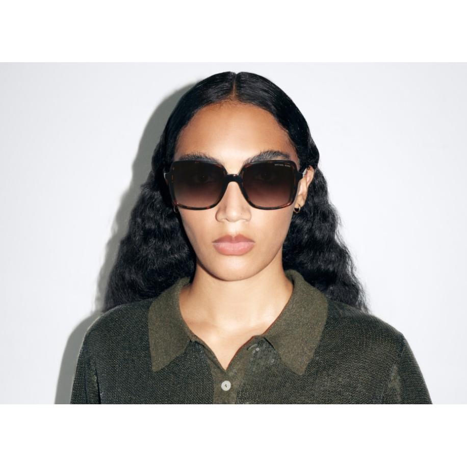 Michael Kors Vrouwelijk Sunglass MK2098U Isle Of Palms - Framekleur: Donker tortoise, Lenskleur: Dofgrijs gradiënt Grijs