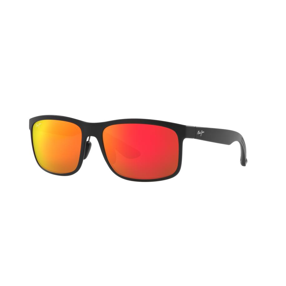 Maui Jim Unisex Sunglass Huelo - Framekleur: Zwart, Lenskleur: Hawaii Lava U+2122 Mirror Polarized Multicolor
